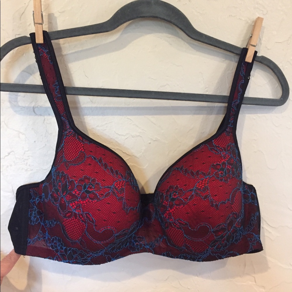 Cacique BLACK RED BLUE  LACE EMBROIDERY
